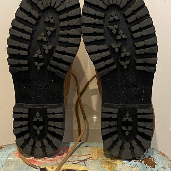 Vince Croc Camilla Lug Brogue Leather Camel Loafers in size 6 - Picture 9 of 16